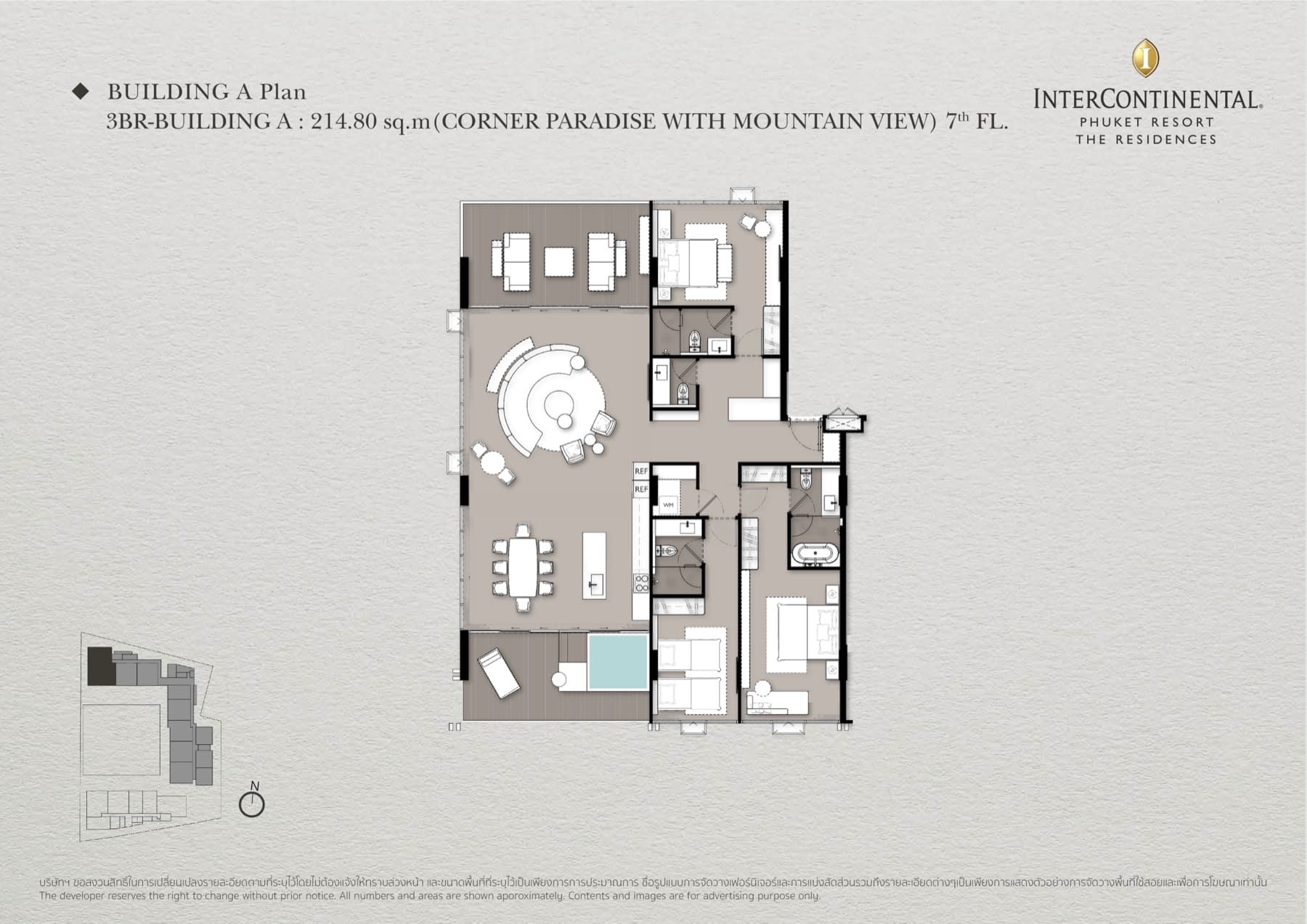 3BR Corner Residence layout