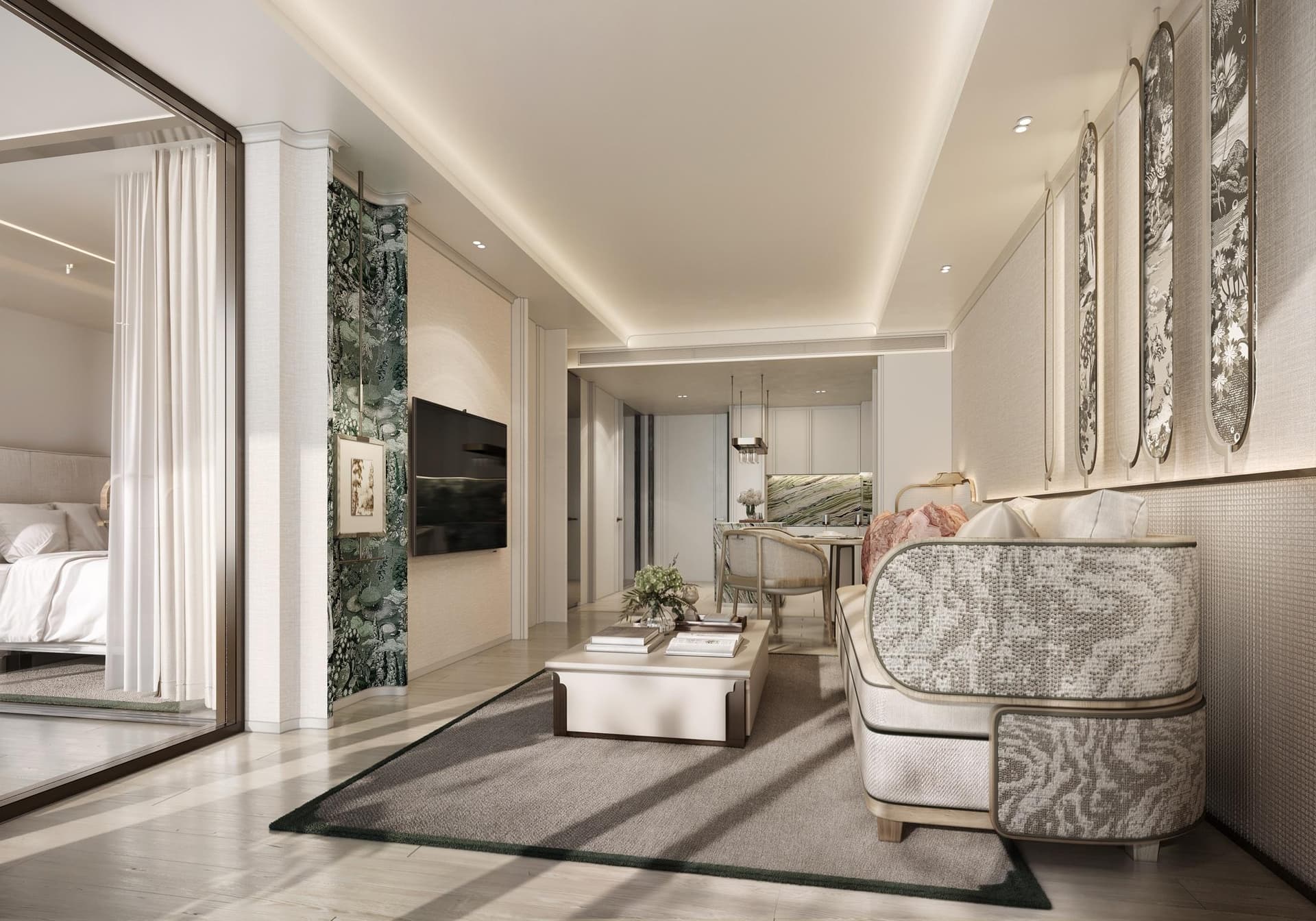 One-bedroom residence living area